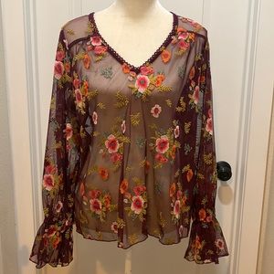 Feather Bone by Anthropologie Giralda top